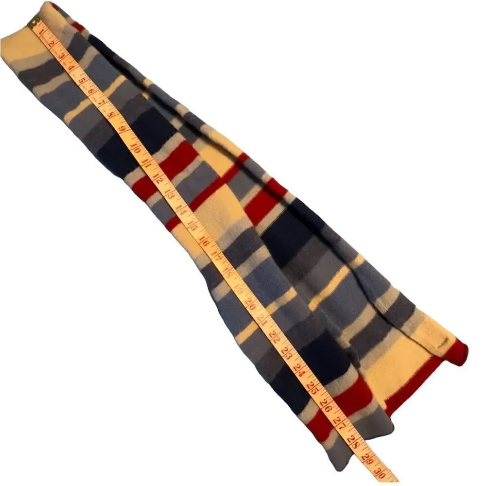 Just Jeans Lambswool Blue Red and White striped Neck scarf